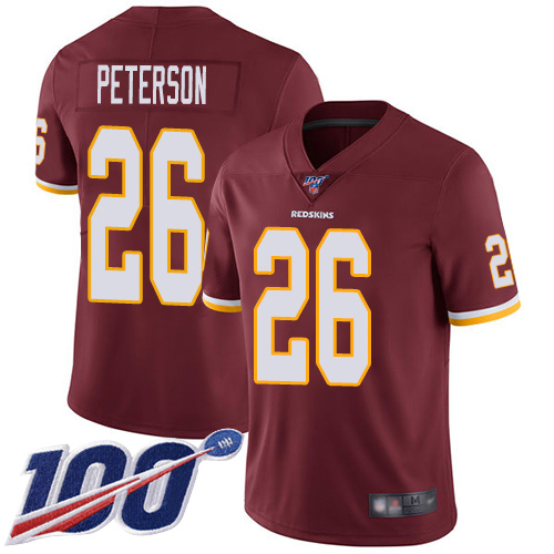 Washington Redskins Limited Burgundy Red Men Adrian Peterson Home Jersey NFL Football #26 100th->youth nfl jersey->Youth Jersey